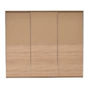 Canton Wooden Wardrobe With 3 Silding Doors In Sonoma Oak