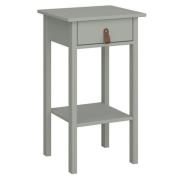 Trams Wooden Bedside Cabinet Tall With 1 Drawer In Olive