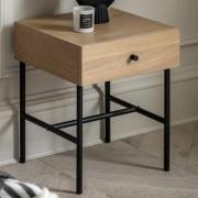 Axamer Wooden Bedside Cabinet With 1 Drawer In Natural