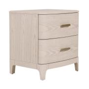 Zurich Wooden Bedside Cabinet 2 Drawers In Parisian Cream