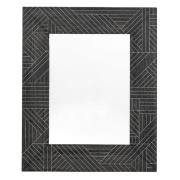 Kavala Wall Mirror Rectangular In Black Wooden Frame