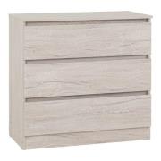 Mcgowan Wooden Chest Of 3 Drawers In Urban Snow