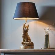 Ferrara Black Fabric Shade Table Lamp In Vintage Gold