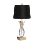 Milford Black Velvet Shade Table Lamp With Champagne Base