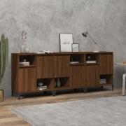 Coimbra Wooden Sideboard With 6 Doors In Brown Oak