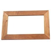 Tivat Mango Wood Wall Mirror In Light Mahogany Frame