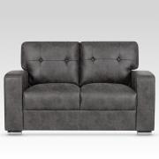 Hobart Fabric 2 Seater Sofa In Dark Grey