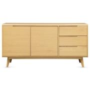 Cairo Wooden Sideboard With 2 Doors 3 Drawers In Natural Oak