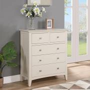 Lenox Wooden Chest Of 5 Drawers In Ivory