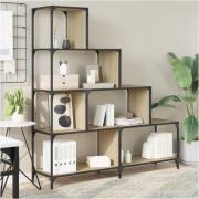 Chester Wooden Bookcase With 6 Shelves In Sonoma Oak