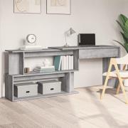 Fowey Wooden Laptop Desk Corner In Grey Sonoma