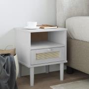 Fenland Wooden Bedside Cabinet With 1 Door In White