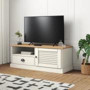 Vidor Wooden TV Stand With 1 Door 1 Drawer In White Brown