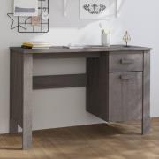 Hull Wooden Laptop Desk With 1 Door 1 Drawer In Light Grey