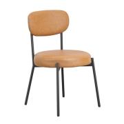 Smith PU Leather Dining Chair In Caramel