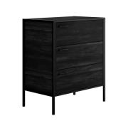 Hoxton Wooden Chest Of 3 Drawers In Black