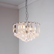 Fargo 3 Lights Crystal Droplets Pendant Light Small In Chrome