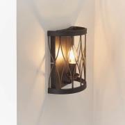 Heston Rustic Bronze Wall Light In Matt Black