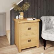 Concan Wooden Filing Cabinet With 2 Drawers In Oak