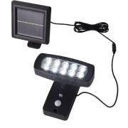 Solar Clear Polycarbonate ABS Outdoor Wall Light In Black