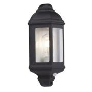 Maine Clear Glass Shade Metal Outdoor Wall Light In Black