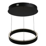 Layla Large Round Opal Acrylic Pendant Light In Black