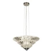 Savannah 8 Light Clear Crystal Pendant Flush Light In Chrome