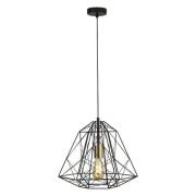 Bern Geomectric Cage Ceiling Pendant Light In Matt Black