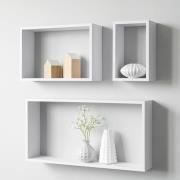 Malvern Contemporary Set Of 3 Shelving Unit In White