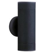 Metro Glass Diffuser Outdoor Wall Light In Silk Black