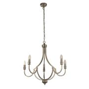 Lodge 5 Light Ceiling Pendant Light In Satin Silver