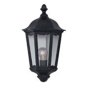 Alex Glass Shade Outdoor Wall Light In Black