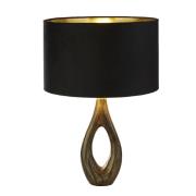 Bucklow Black Shade Lamp Table With Brass Base