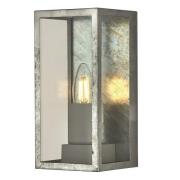 Berea Glass Outdoor Wall Light In Silver