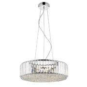 Belgravia 5 Light Clear Crystal Pendant Light In Chrome