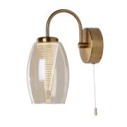 Cyclone Champagne Glass Wall Light In Bronze