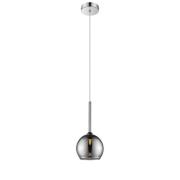 Plumstead Glass Shade Pendant Light In Chrome