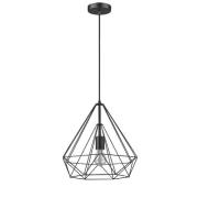 Merton Metal Pendant Light Small In Matt Black