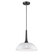 Holborn White Shade Pendant Light Large In Matt Black