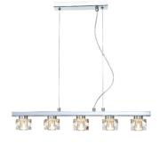 Wakefield 5 Light Diamond Crystal Bar Pendant Light In Chrome