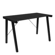 Terrell Wooden Laptop Desk With Metal Frame In Black