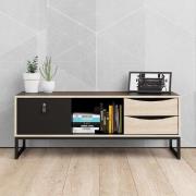 Sebring Wooden TV Stand With 3 Drawers 1 Shelf Black And Ivory