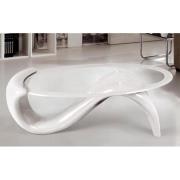 Panama Glass Top Coffee Table With White Base