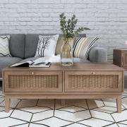 Burdon Wooden Coffee Table With 2 Drawers In Oak