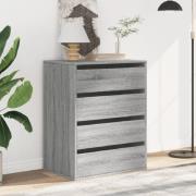 Amarillo Wooden Chest OF 4 Drawers In Grey Sonoma