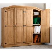 Central Wooden Wardrobe With 4 Doors In Oak