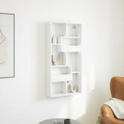 Kinston Wooden Wall Shelf With 8 Shelves In White