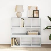 Ames Wooden Bookcase With 8 Compartment In White