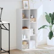 Ames Wooden Bookcase With 7 Compartment In White