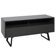 Cardiff Small Wooden TV Stand In Matt Charcoal Grey